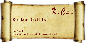Kotter Csilla névjegykártya