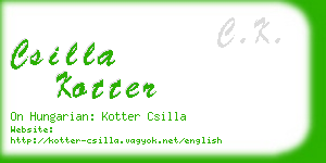 csilla kotter business card